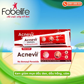 Kem giảm mụn đầu đen, đầu trắng, mụn cám Acnevir 3 In One- Tuýp 15gr