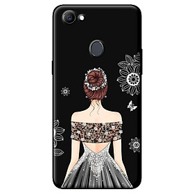 Ốp in cho Oppo F5 Cô Gái Váy Xám - Hàng chính hãng
