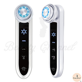 Máy Massage Mặt Chăm Sóc Làm Đẹp Da 7 in 1 Photon Nóng Lạnh – EMS – Hạn Chế Nếp Nhăn – Ánh Sáng Sinh Học (Xanh-Đỏ)  Làm Sạch Căng Mịn Da Mặt