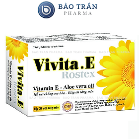 Viên uống đẹp da Vitamin E bổ sung vitamin e, chống lão hóa, làm sáng da, giảm sạm nám,hô trợ nội tiết tố nữ- H/30 viên