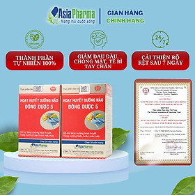 Hình ảnh [COMBO 2 HỘP] Viên uống hoạt huyết dưỡng não Đông Dược 5 Asia Pharma hỗ trợ thiểu năng tuần hoàn não - Hộp 30 viên