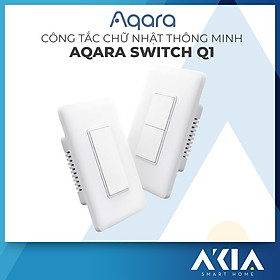 Công tắc chữ nhật gắn tường thông minh Aqara Smart Wall Switch chuẩn Mỹ - Không Dây Nguội - 1 Nút