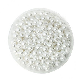 5-6pack 500pcs 6mm Round Plastic Imitation Pearl Spacer Beads DIY Craft White