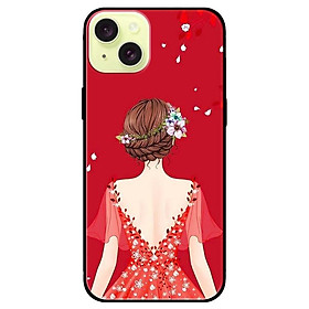 Ốp lưng dành cho Iphone 15 - Iphone 15 Plus - Iphone 15 Pro - Iphone 15 Pro Max - Cô Gái Váy Đỏ - Hàng Chính Hãng