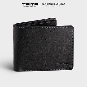 Ví nam da bò Trita ( Thời trang nam gấp 2 ngang - Ví da RVN08 )