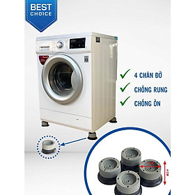 Sét 4 tấm kê chân máy giặt cao su chống rung chống ồn hiệu quả - Dụng cụ bảo vệ máy giặt thông minh, thiết kế nhỏ gọn đơn giản dễ sử dụng