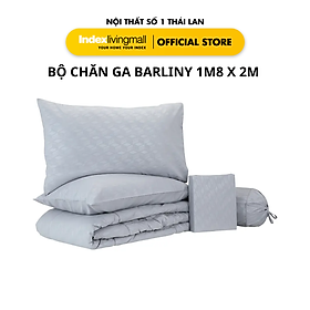 Bộ Chăn Ga Gối BARLINY 185x200x30 cm Dệt Bằng Sợi Microfibre 100% Polyester | Index Living Mall | Nội Thất Nhập Khẩu Thái Lan