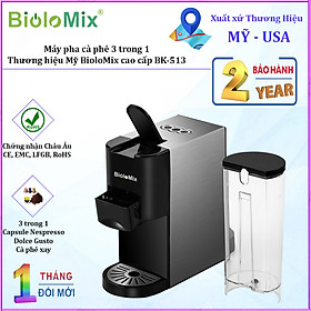 Hình ảnh Máy pha cà phê 3 trong 1 BioloMix BK-513 công suất 1450W, thiết kế nhỏ gọn hiện đại - Hàng Nhập Khẩu