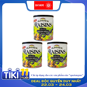 Nho Khô Sunview Raisins 425g combo 3 hộp