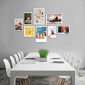 Bộ khung ảnh treo tường composite Cà phê 7 tặng đinh 3 chân  KA239