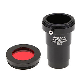 Telescope Eyepiece Barlow Lens 5X for Astronomical Photography + Filter #25A
