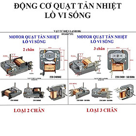 Mua Motor động cơ quạt tản nhiệt lò vi sóng - lò nướng loại 2 chân - 3 chân cắm - quạt LVS