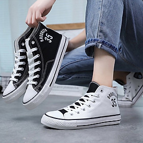 Giày nam, giày vải nam cổ cao, giày sneaker phong cách Hàn Quốc CV35