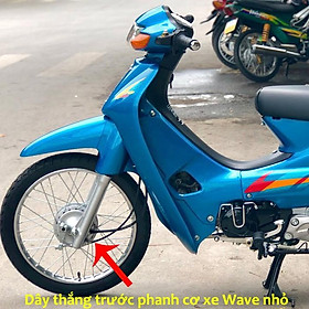 Dây thắng TRƯỚC(PHANH CƠ)  dành cho xe máy Wave nhỏ anpha + Wave thái đời 1997 đến 2006- A1223