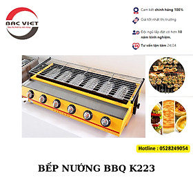 Mua Bếp Nướng Hàu BBQ Không Khói  6 HỌNG ĐỐT NGẮN  Sử Dụng Gas ( bảo hành 360 ngày )