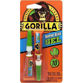 Keo Dán Gel Trong Suốt Đa Năng Siêu Dính Gorilla Super Glue Gel Dính Mọi Bề Mặt, Không Mùi, Thời Gian Khô Nhanh, Dễ Dùng