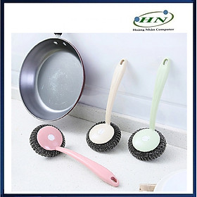 Mua Cây Cọ Xoong Nồi Búi Sắt Có Tay Cầm Cán Dài - HN