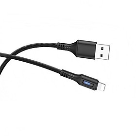 Cáp Sạc Nhanh 2.4A Hoco Lightning chống chai pin , tự ngắt sạc thông minh dài 1.2m - Hàng chính hãng