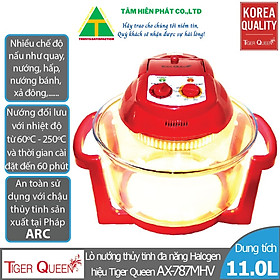 Lò Nướng Thủy Tinh Bằng Đèn Halogen Tiger Queen AX-787MHV - 11L - Hàng Chính Hãng