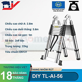 Thang nhôm rút đôi DIY TL-AI-56 Hàng chính hãng - Tiêu chuẩn EN131