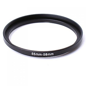 Black   55mm to 58mm  Filter  Filter Stepping Adapter