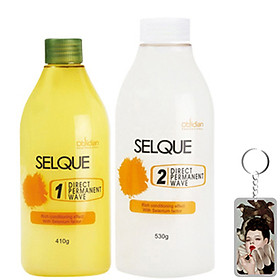 Thuốc uốn tóc đa năng Obsidian Selque Direct Permanent Hàn Quốc 410g/530g tặng kèm móc khoá