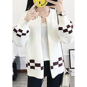 Áo Len Nữ Họa Tiết Ca Rô Cá Tính ALNO36 MayBlue Thời Trang Hàn Quốc New Fashion