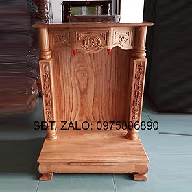 Mua Bàn thờ thần tài ông địa gỗ Gõ Đỏ cột vuông cao 66cm x ngang 50 x hông 48cm