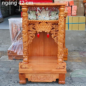 Mua Bàn thờ thần tài ông địa ngang 42 cm quỳ trụ điện tử mẫu mới rất đẹp