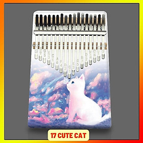 ĐÀN KALIMBA 17 PHÍM NGUYÊN KHỐI NHIỀU HOA VĂN CỰC DỄ THƯƠNG CHẤT LƯỢNG TỐT ÂM THANH HAY ĐẦY ĐỦ PHỤ KIỆN ĐI KÈM