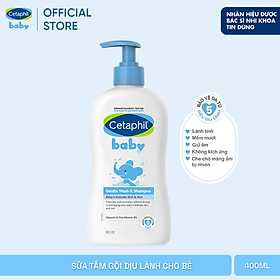 Sữa tắm gội dịu lành cho bé Cetaphil Baby Gentle Wash & Shampoo 400ml