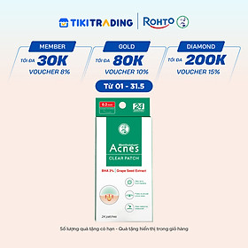 Miếng dán mụn giúp giảm mụn sưng viêm Acnes Clear Patch (24 Miếng)