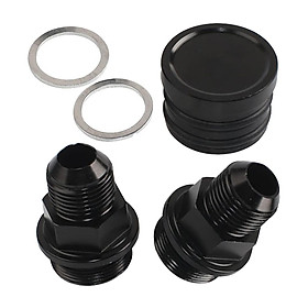BLACK Rear Block Breather Plug & Fittings For   CAN  TO