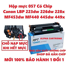 Hộp mực 057 có chip dành cho Canon LBP 223dw 226dw MF453dw LBP228x MF440 MF445dw MF449x Hàng chính hãng Alpha Cartridge