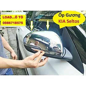 Ốp Gương Kia Seltos 2023-2020 Mẫu Nhựa ABS Mạ crom Cao Cấp