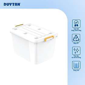 Thùng vuông nhựa DUY TÂN 55 lít có bánh xe tiện lợi dễ dàng di chuyển