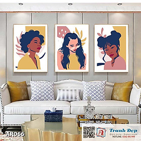 Mua Bộ 3 tranh canvas decor phong cách minimalist  trừu tượng hiện đại - AR066