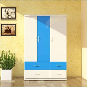 Mua Tủ nhựa Đài Loan 3 cánh 4 ngăn T328 màu xanh dương
