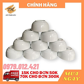 Bộ 10 chiếc Bát cơm Bát Tràng men trắng dáng Nhật