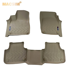Thảm lót sàn xe ô tô AUDI Q7 2019+ tới nay Nhãn hiệu Macsim chất liệu nhựa TPV cao cấp màu be