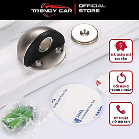 Mua Chặn cửa bán nguyệt inox siêu hít nam châm chống va đập  ồn thông minh cho bé gắn sàn kèm miếng dán tường 3M  đồ ốc vít