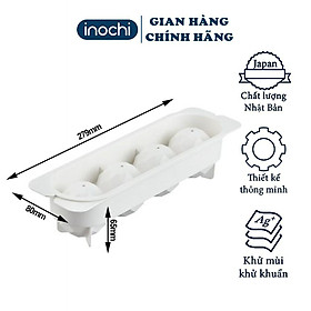 Khay làm đá -có kèm hộp đựng và nắp khử mùi, tủ lạnh đủ loại viên tròn kari inochi