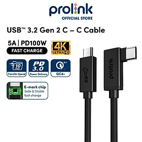 Mua Dây sạc type C to C PROLiNK GCC_100G2_01 dài 2M  Sạc siêu nhanh 100W  truyền dữ liệu audio  video 4K - Hàng chính hãng
