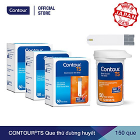 Que thử đường huyết CONTOUR TS 150 cái (3 x 50 cái/hộp)