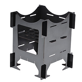 Camping Stove Portable Lightweight Folding Wood Stove for Outdoor Cooking BBQ Backpacking