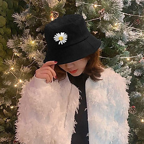 Mũ bucket hoa cúc họa mi rơi cánh đẹp, chất liệu vải cotton bền đẹp dễ phối đồ - Hạnh Dương