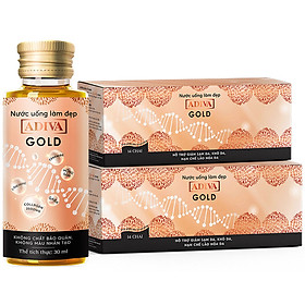 Thực phẩm chức năng Combo 2 hộp Dưỡng chất uống làm đẹp Collagen Adiva GOLD (14 lọ/hộp)