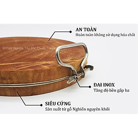 Mua Thớt Gỗ Nghiến Tròn 34cm Băm Chặt  Không Mùn