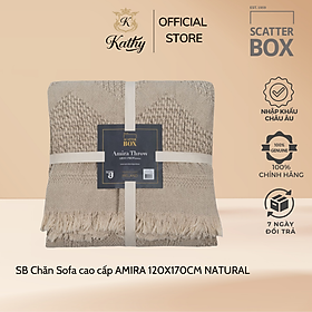 Mua Scatter Box Chăn Sofa cao cấp nhập khẩu Ireland Anh Quốc AMIRA màu NATURAL kích thước 120X170CM Phong cách hiện đại