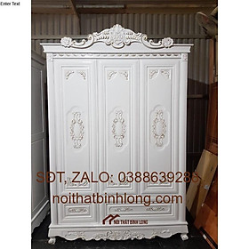 Tủ áo gỗ sồi tân cổ điển